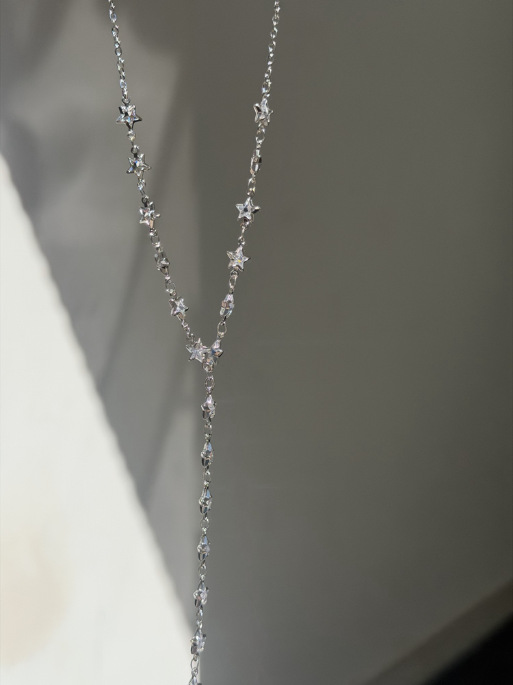 Silver Yıldızlar Y Kolye 