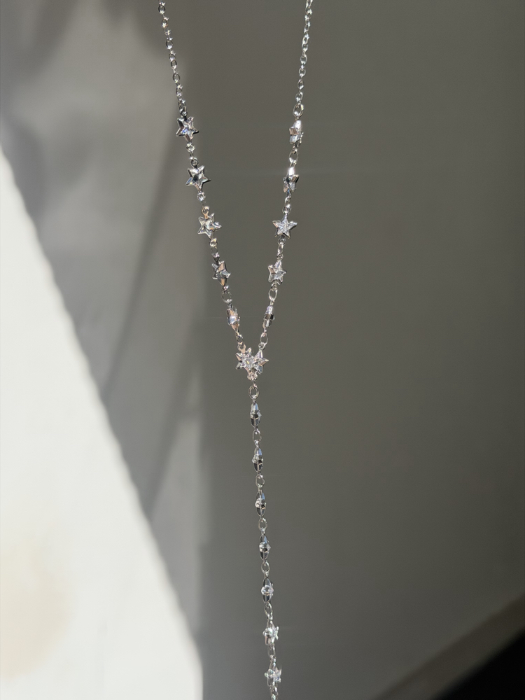 Silver Yıldızlar Y Kolye 