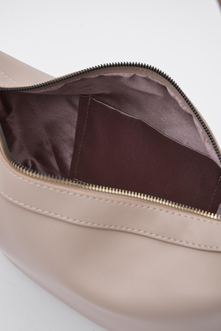 ZR Model Bej Oval Çanta