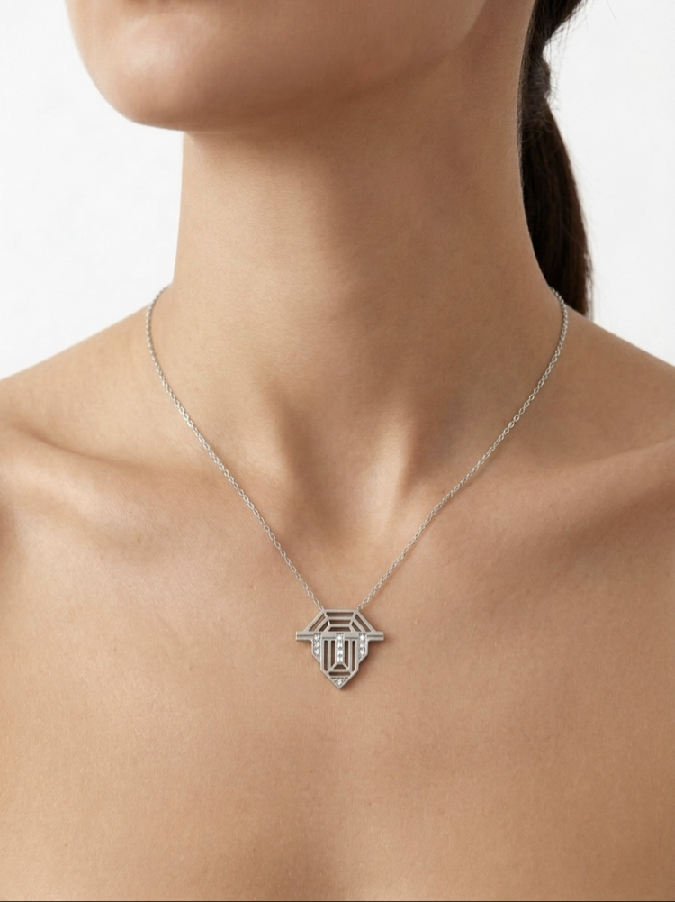 Çelik | Silver Badge Kolye