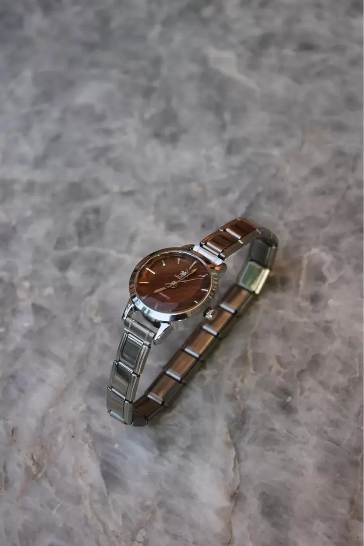 Nomi Chestnut Oval Kadranlı Çelik Kadın Saat