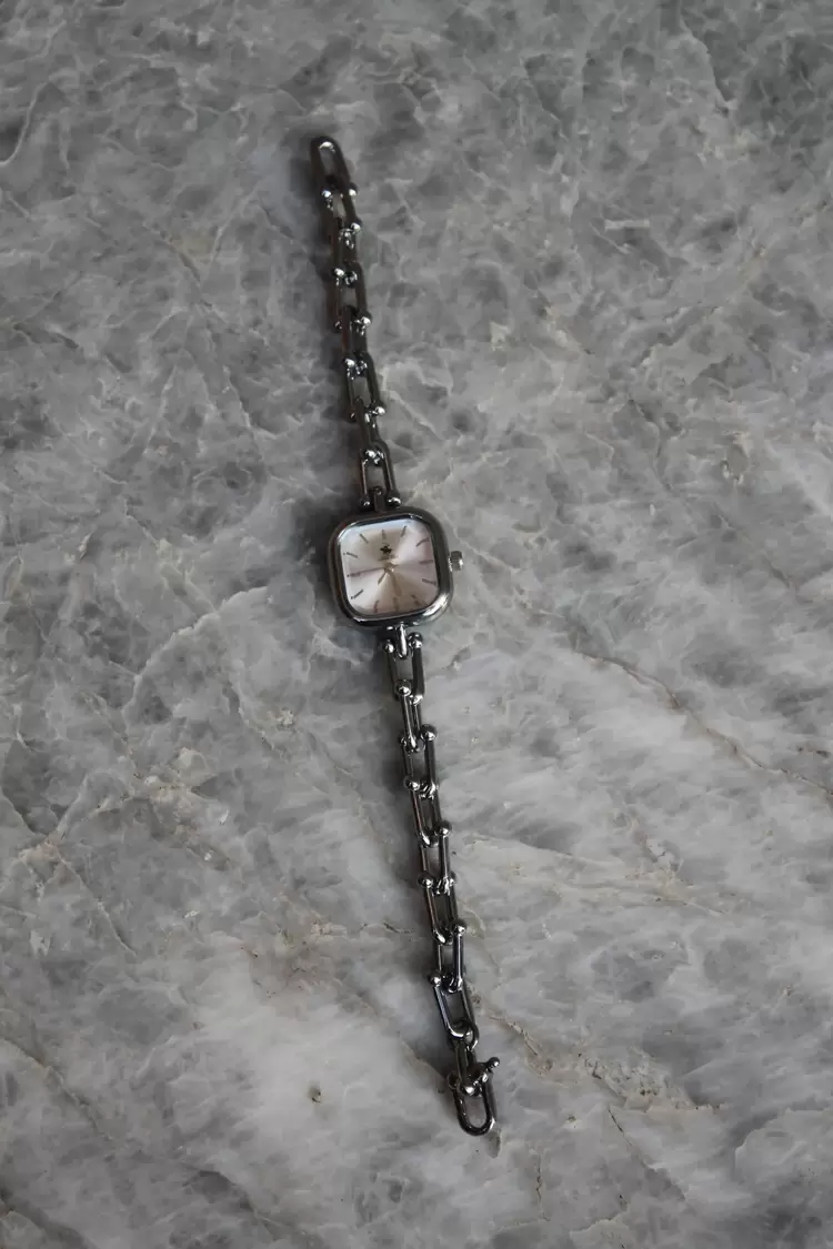 Luna Pearl Silver Kare Kadranlı Çelik Kadın Saat
