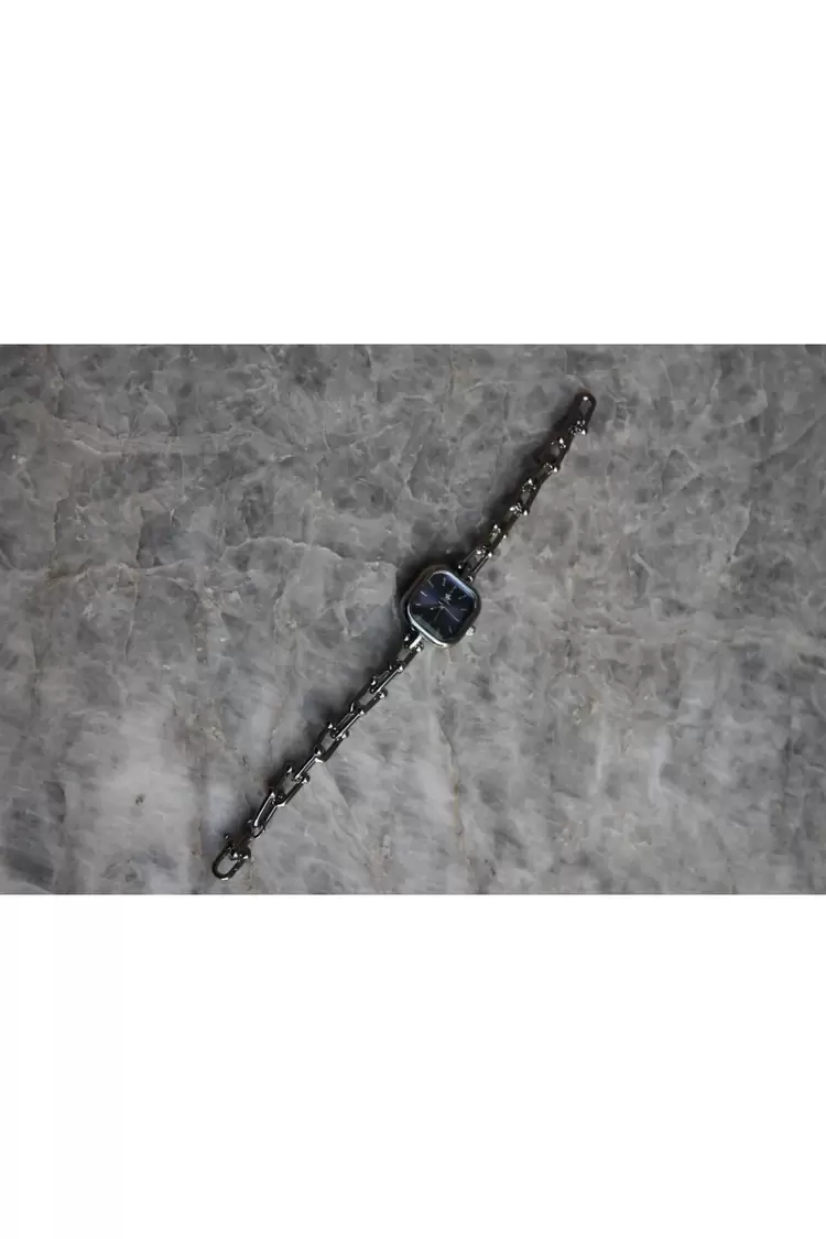  Midnight Silver Kare Kadranlı Çelik Kadın Saat