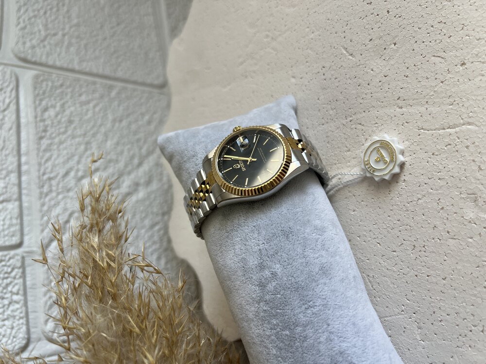 Marka Model Siyah Kadranlı Silver&Gold Çelik Erkek Saat