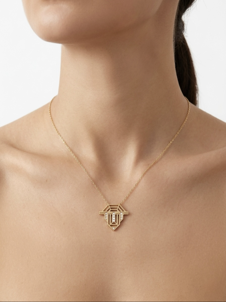 Çelik | Gold Badge Kolye