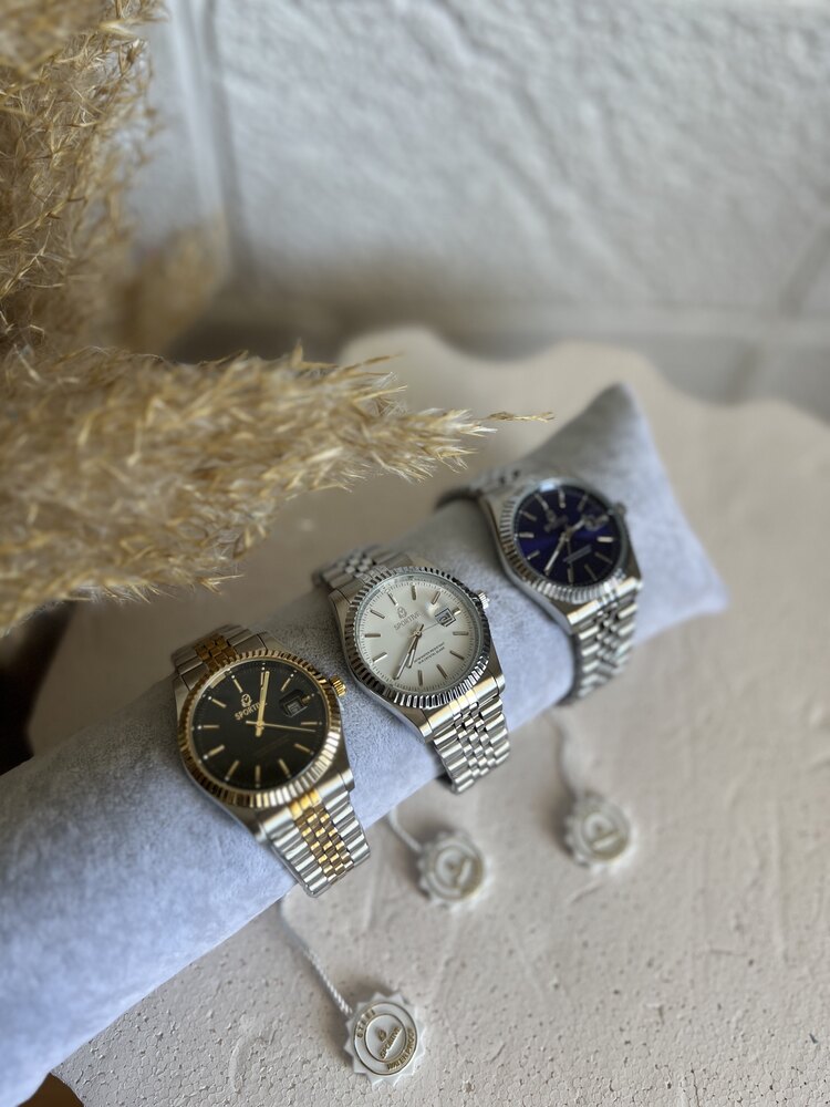 Marka Model Siyah Kadranlı Silver&Gold Çelik Erkek Saat