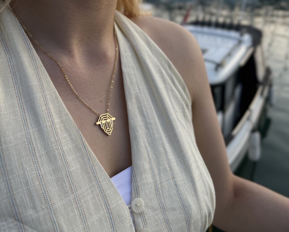 Çelik | Gold Badge Kolye