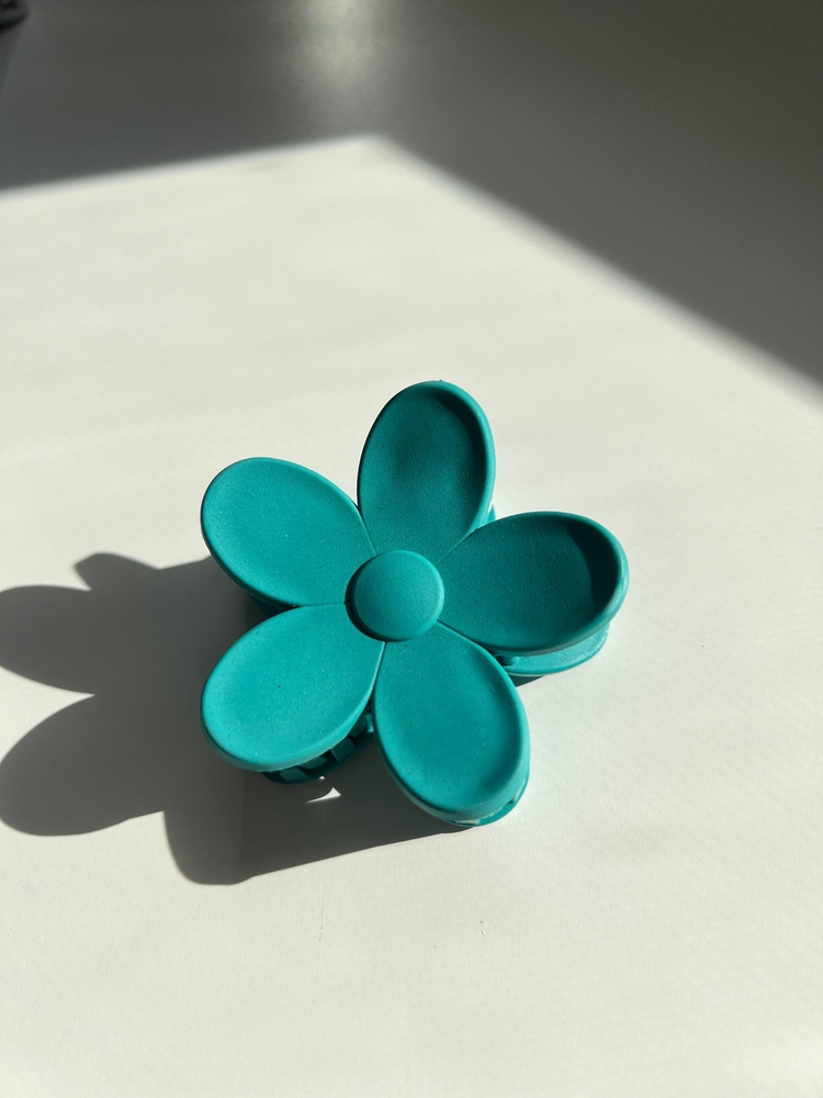 Turkuaz Flower Clips Saç Tokası