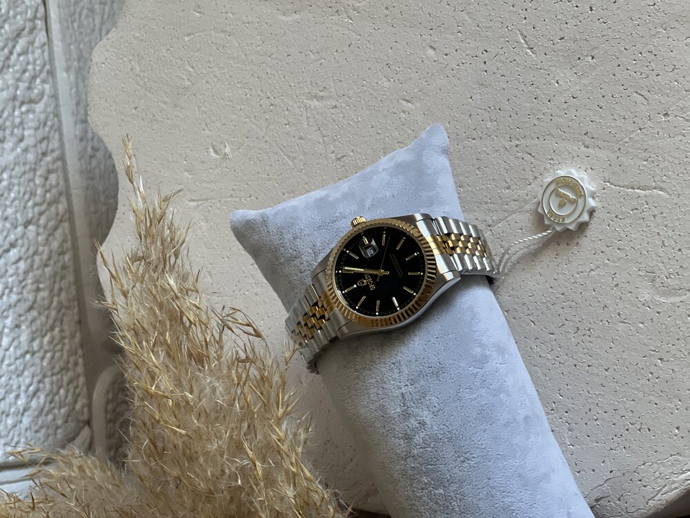 Marka Model Siyah Kadranlı Silver&Gold Çelik Erkek Saat