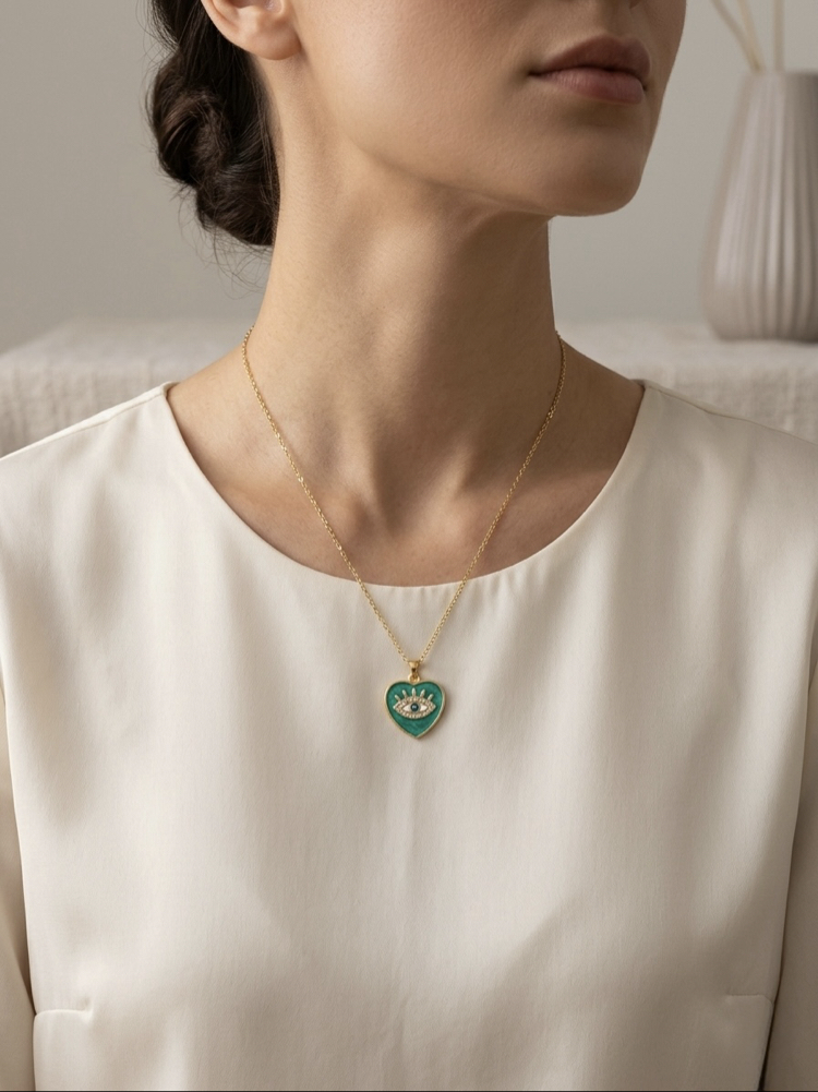 Çelik | Gold Ocean Eye Kolye