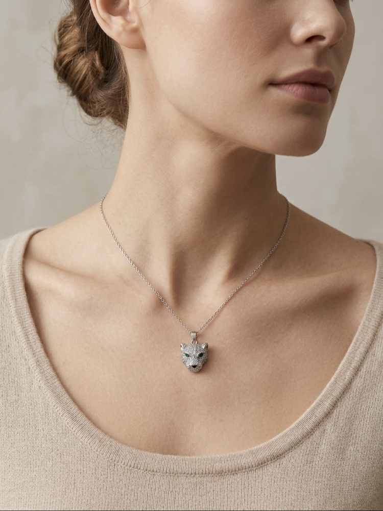 Çelik | Silver Panthere Kolye