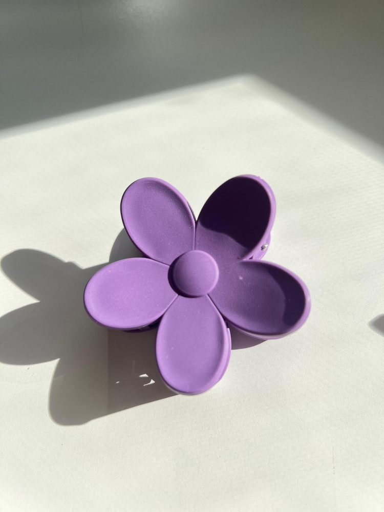 Mor Flower Clips Saç Tokası
