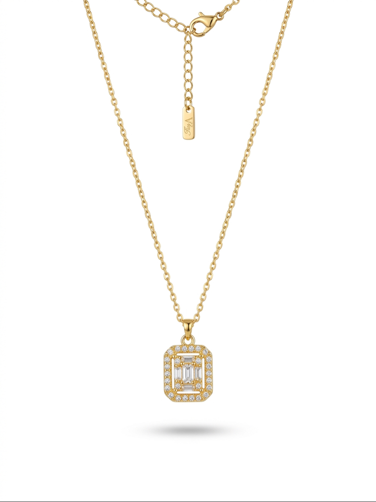 Çelik | Gold Baget Kolye