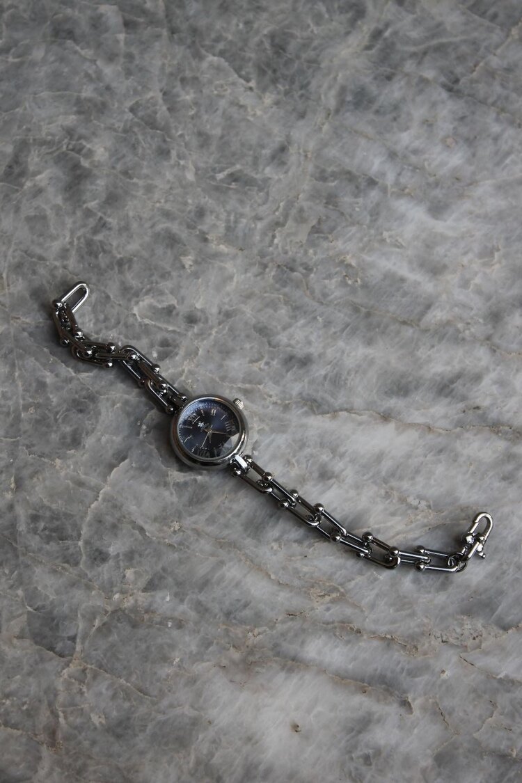  Midnight Silver Oval Kadranlı Çelik Kadın Saat
