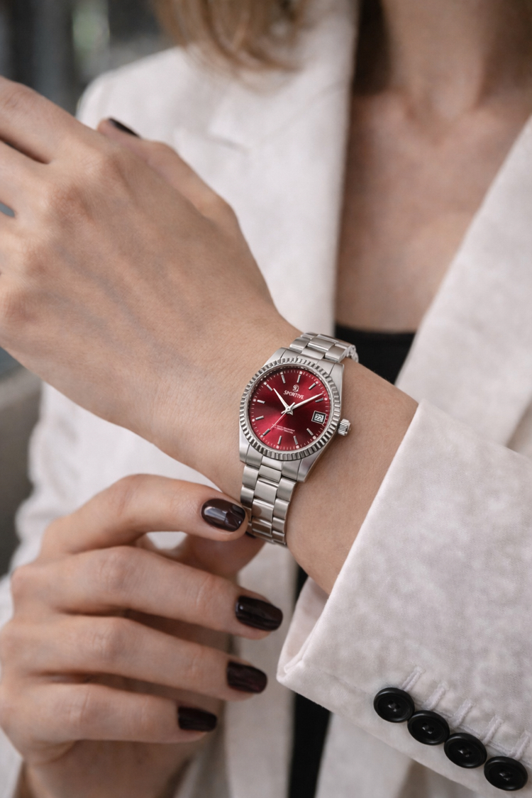 Marka Model Bordo Kadranlı Çelik Kadın Saat