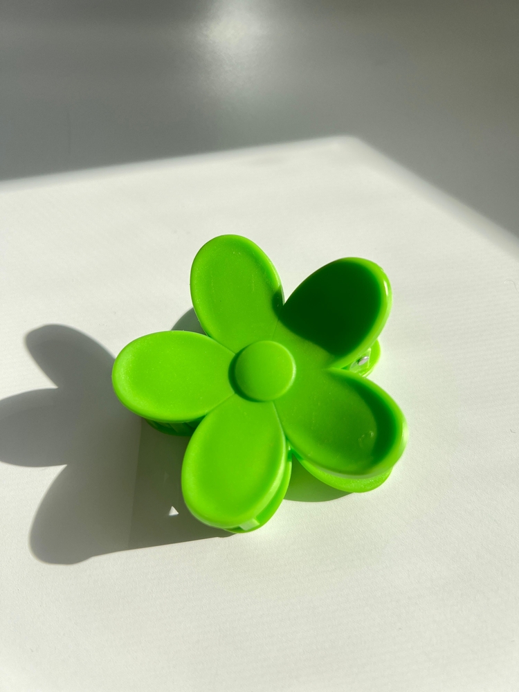 Yeşil Flower Clips Saç Tokası