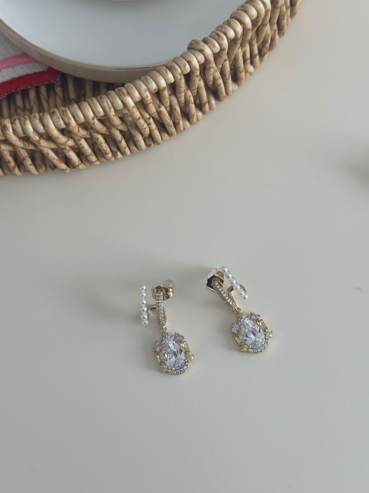 Xuping 14K Taşlı 2'li Küpe