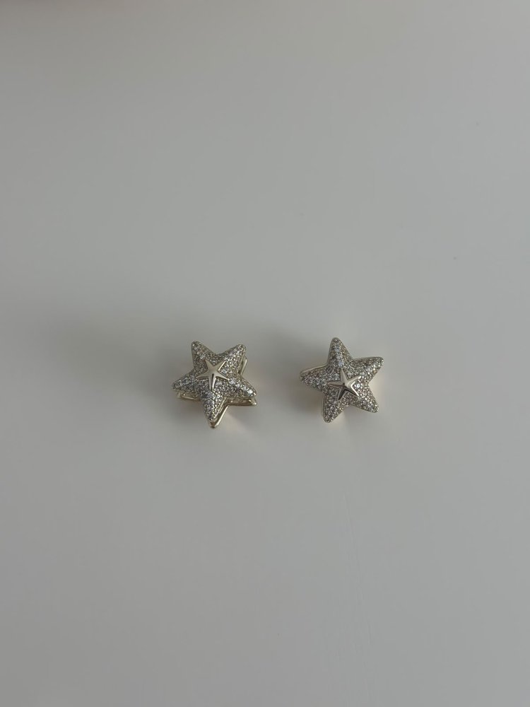 Xuping 14K Taşlı Yıldız Küpe