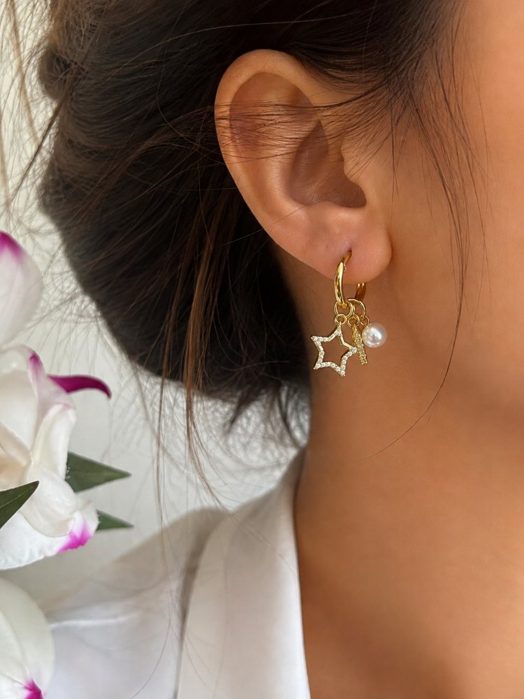 Yıldız Charm Küpe
