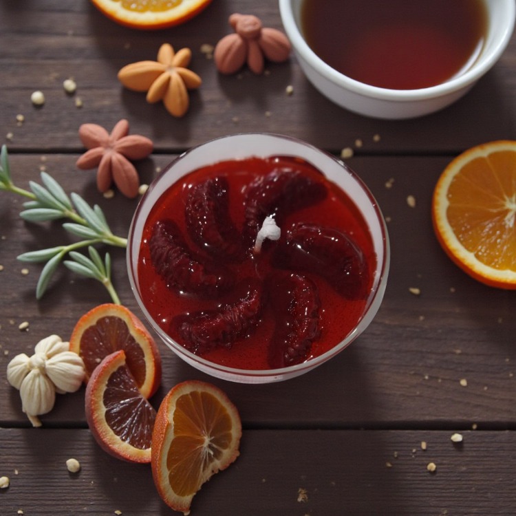 Kan Portakalı Bahçesi Mum – El Yapımı