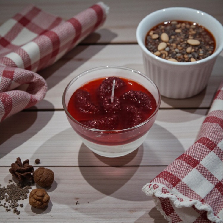 Kan Portakallı Frambuaz Rüyası Mum - El Yapımı