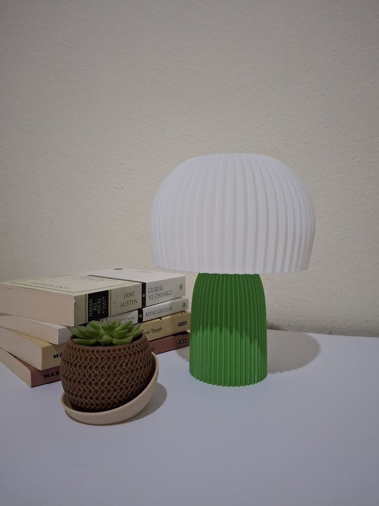 3d Baskı Mushroom Masa Lambası