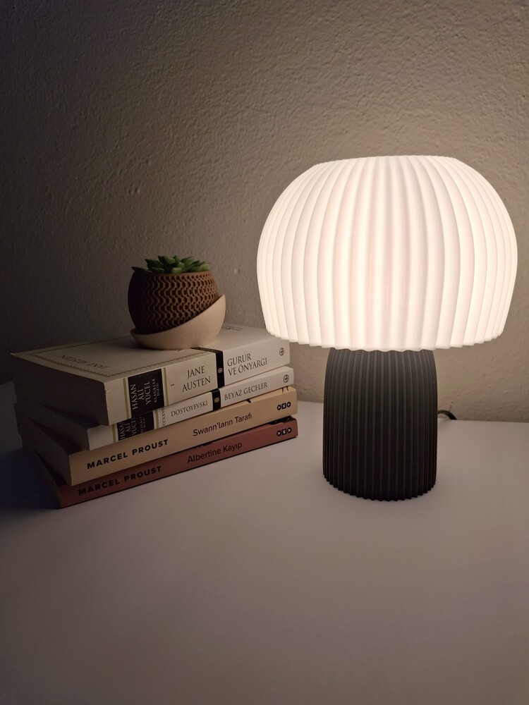 3d Baskı Mushroom Masa Lambası