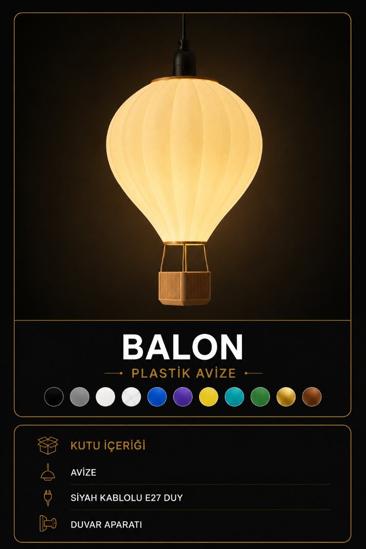 Lumeo | Sıcak Hava Balonu Şeklinde Lamba Abajuru |