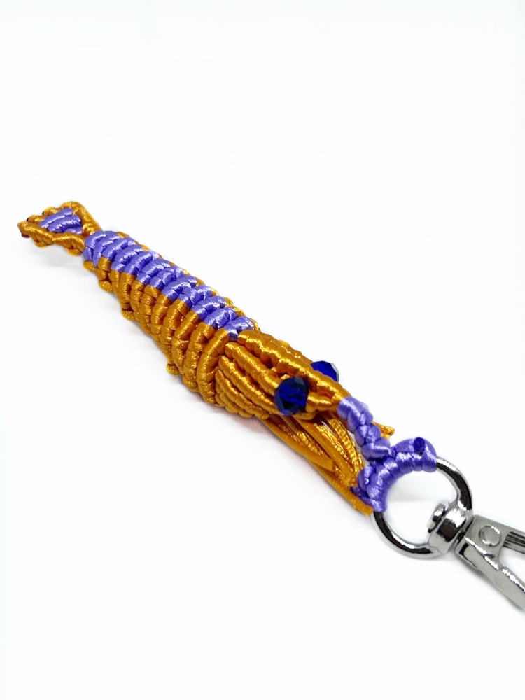 Handmade Macrame Shrimp Charm