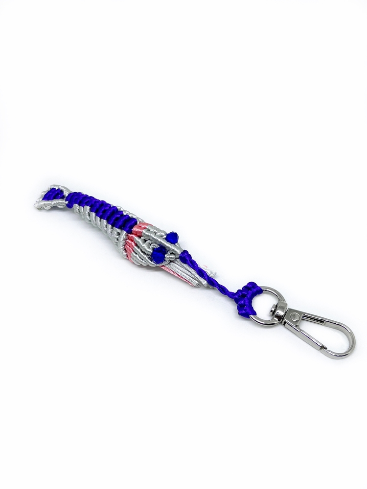 Handmade Macrame Shrimp Charm
