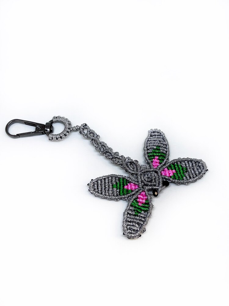 Handmade Macrame Dragonfly Charm