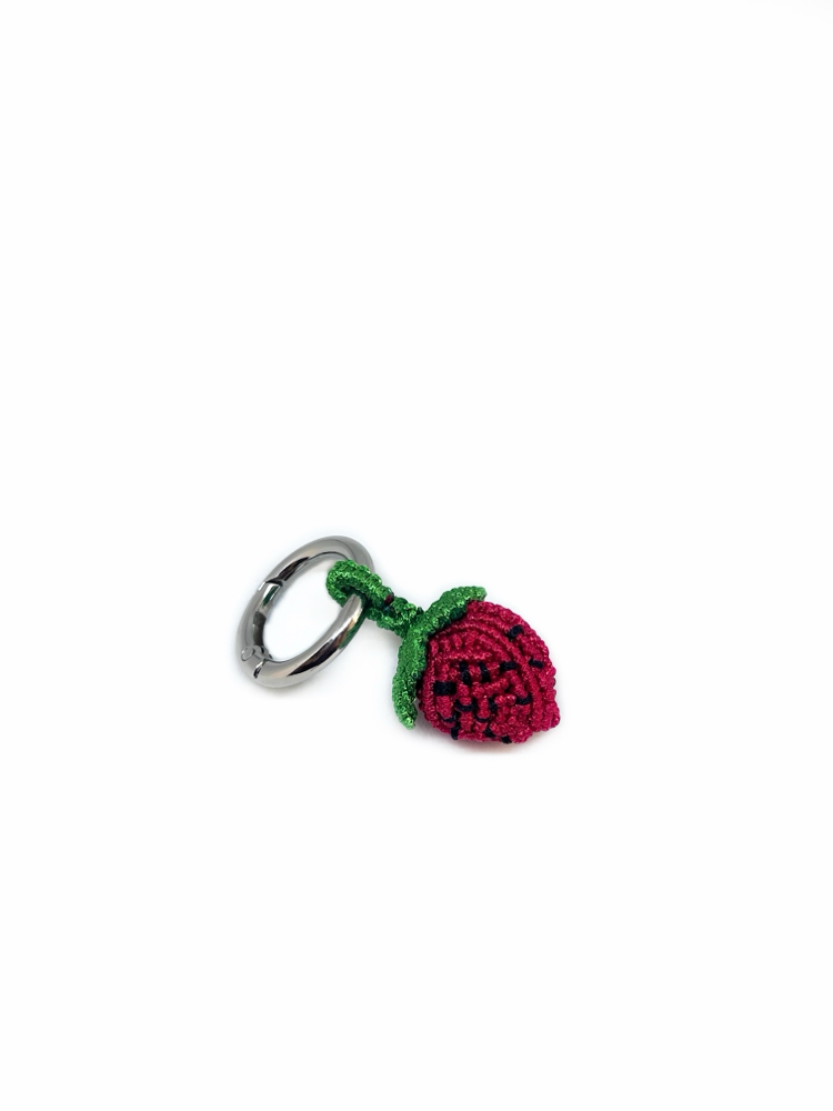 Handmade Macrame Strawberry Charm