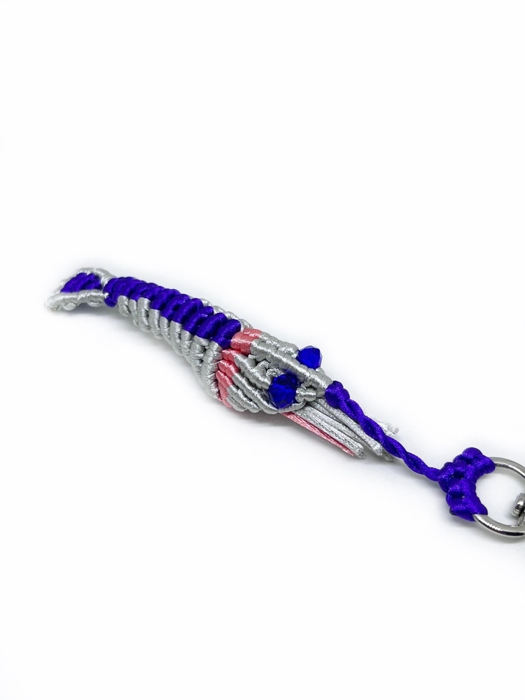 Handmade Macrame Shrimp Charm