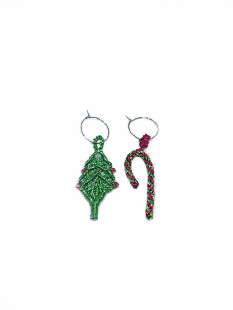 Handmade Christmas Wine Glass Charm Set