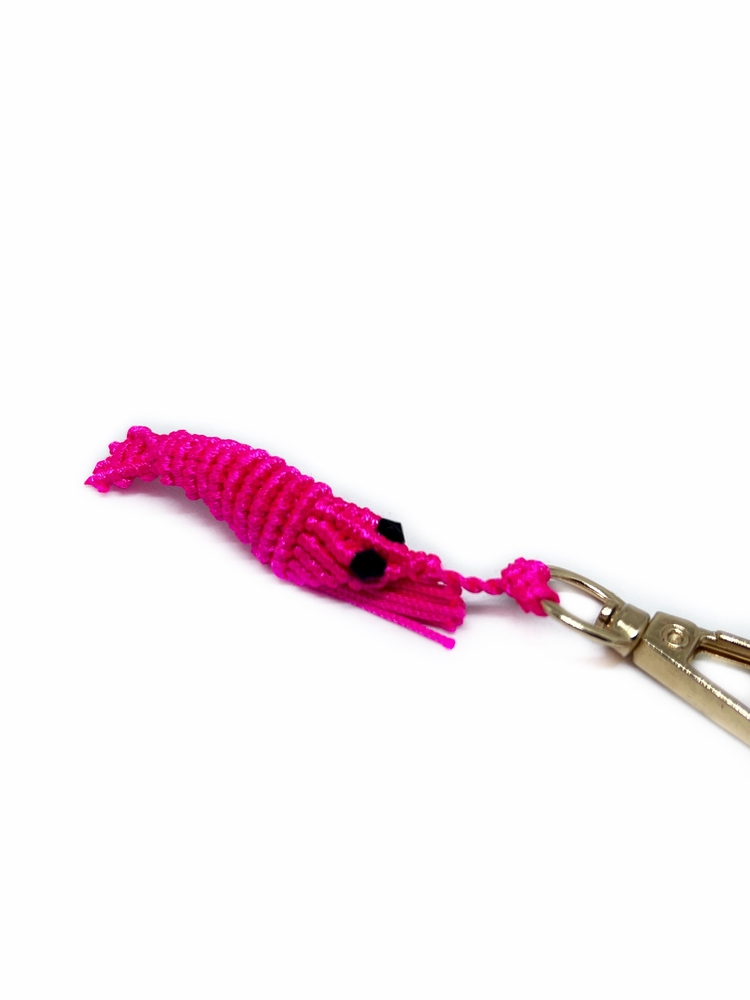 Handmade Macrame Shrimp Charm