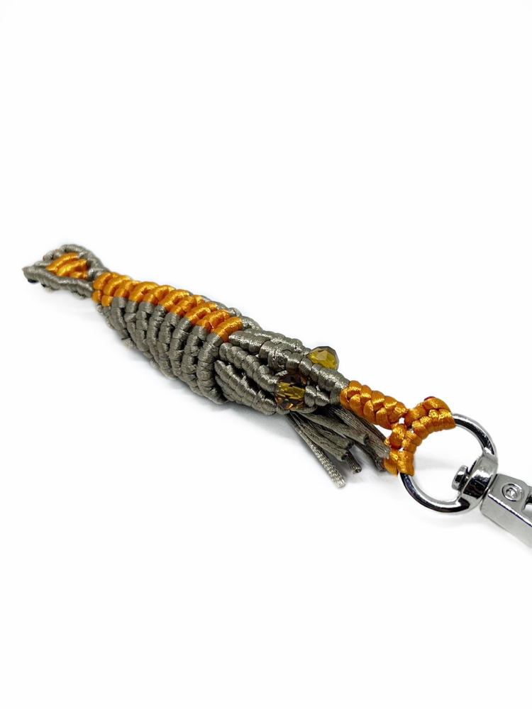 Handmade Macrame Shrimp Charm