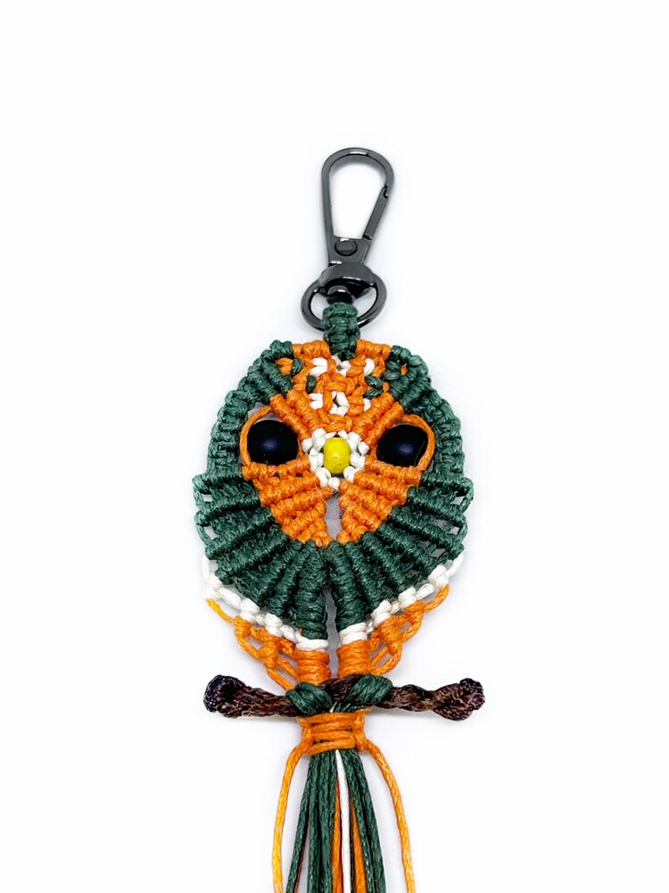 Handmade Macrame Owl Charm
