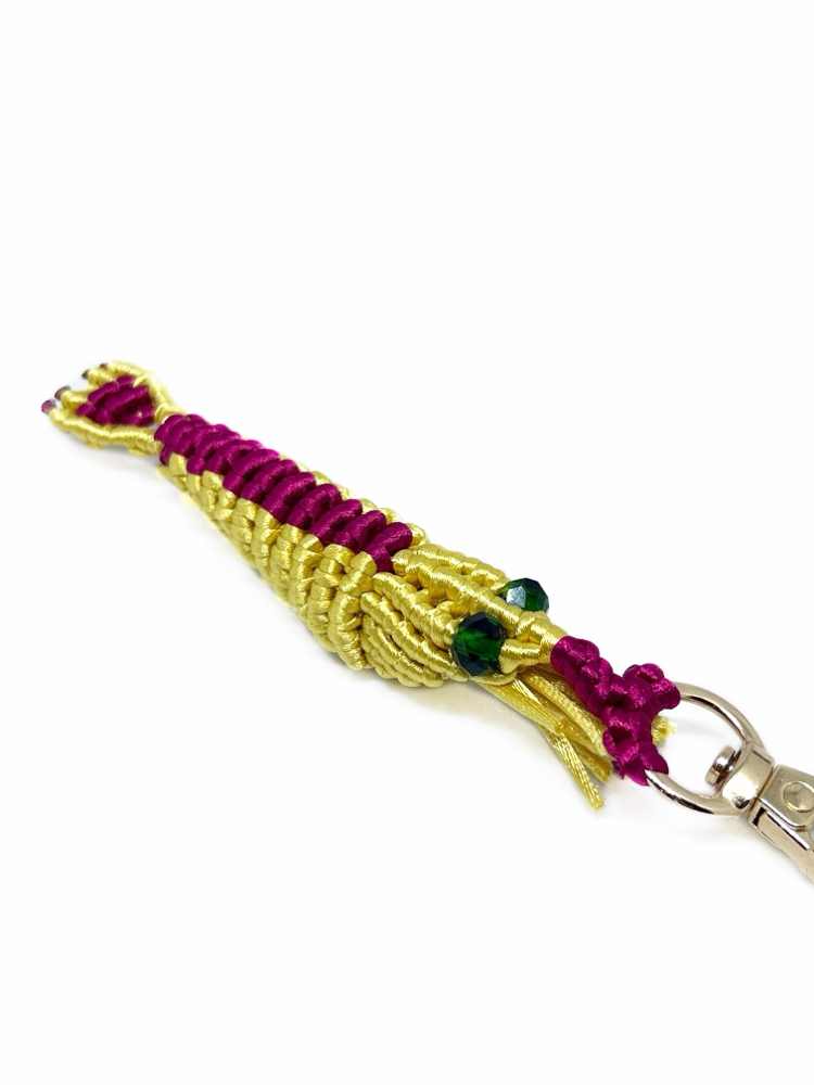 Handmade Macrame Shrimp Charm