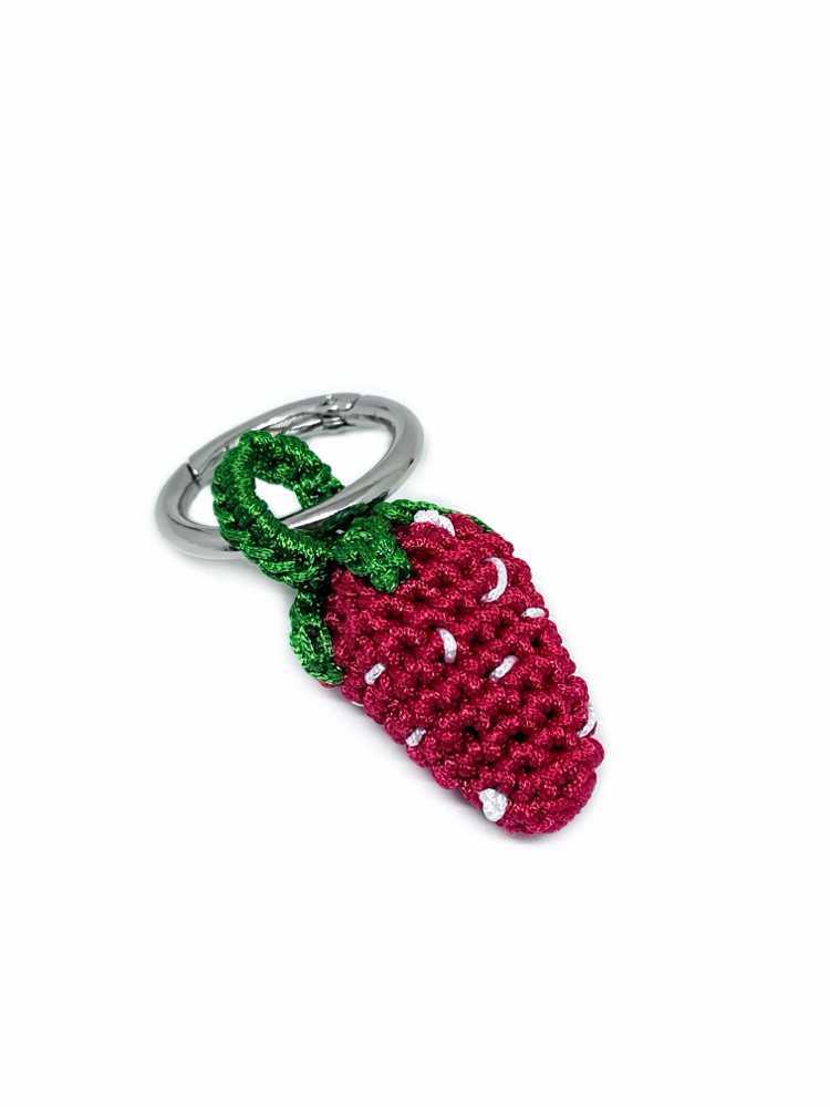 Handmade Crochet Strawberry Charm