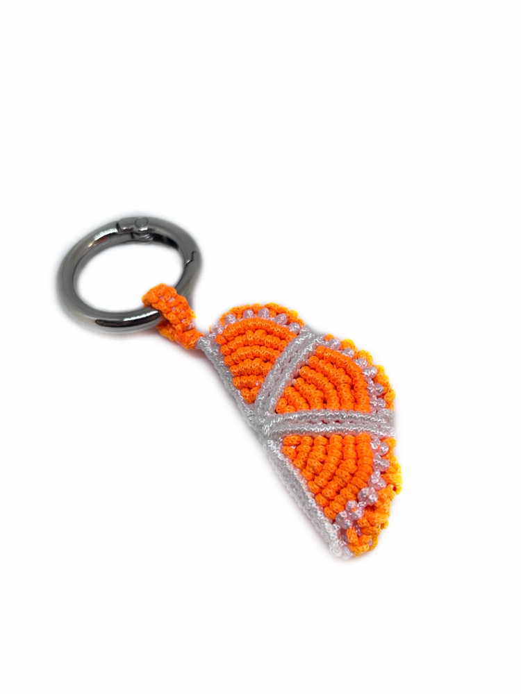 Handmade Macrame Orange Charm