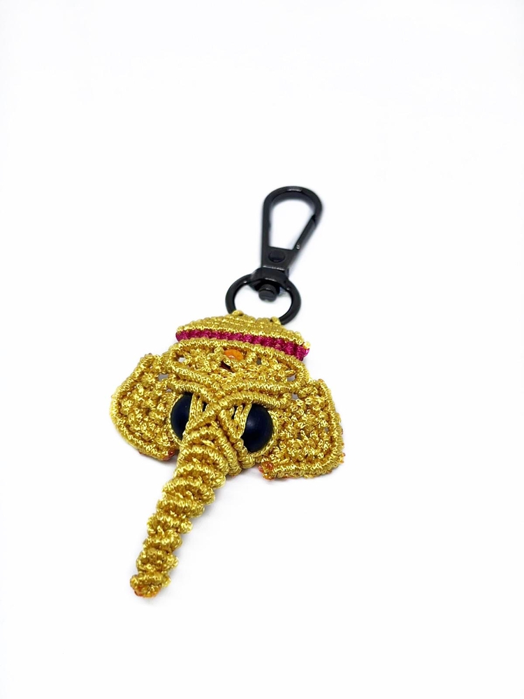Handmade Macrame Elephant Charm
