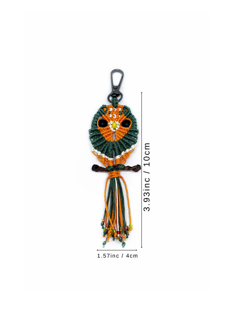 Handmade Macrame Owl Charm