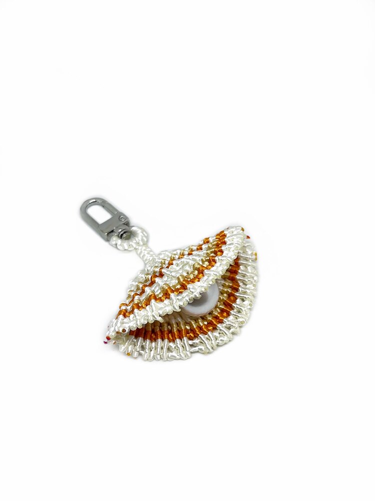 Handmade Macrame Oyster Charm