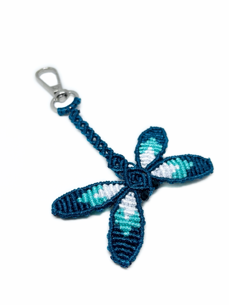 Handmade Macrame Dragonfly Charm