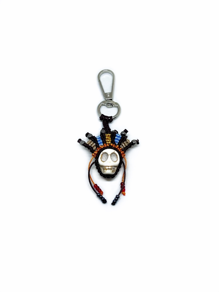 Handmade Macrame Skull Charm