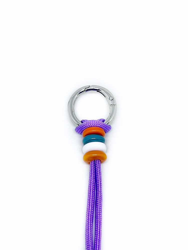 Handmade Paracord Glass Bead Charm