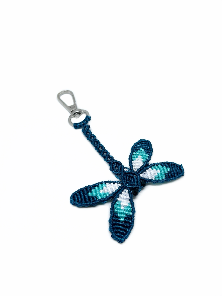 Handmade Macrame Dragonfly Charm