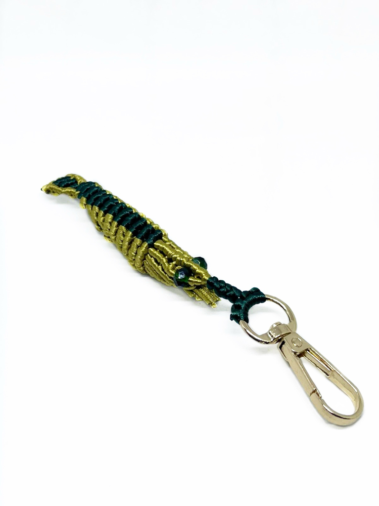 Handmade Macrame Shrimp Charm
