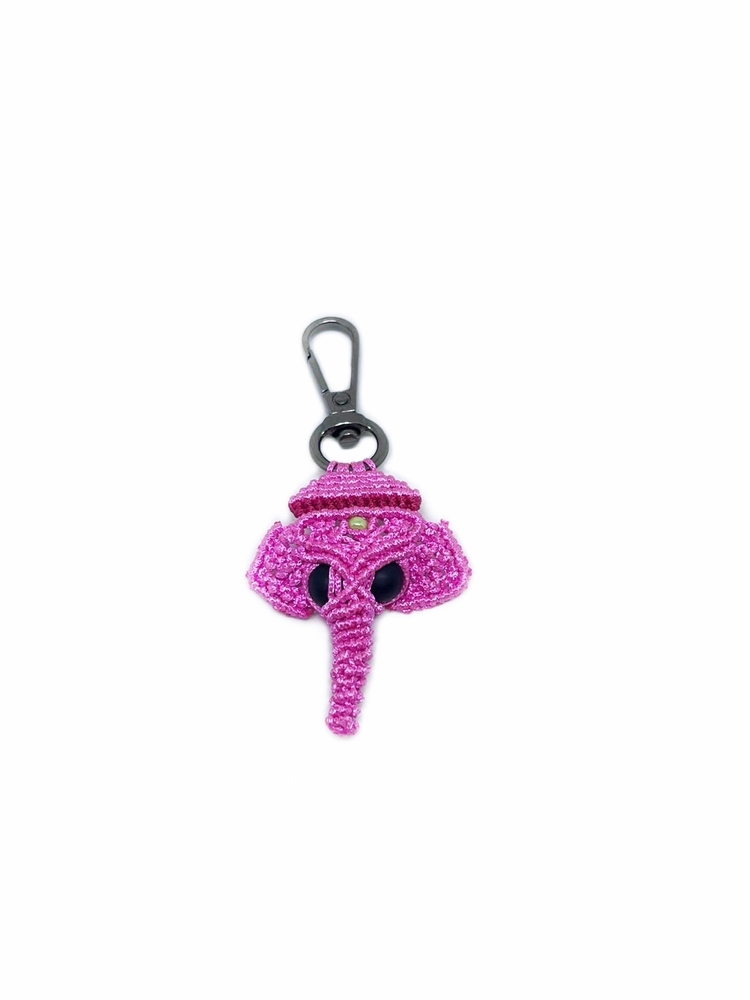 Handmade Macrame Elephant Charm