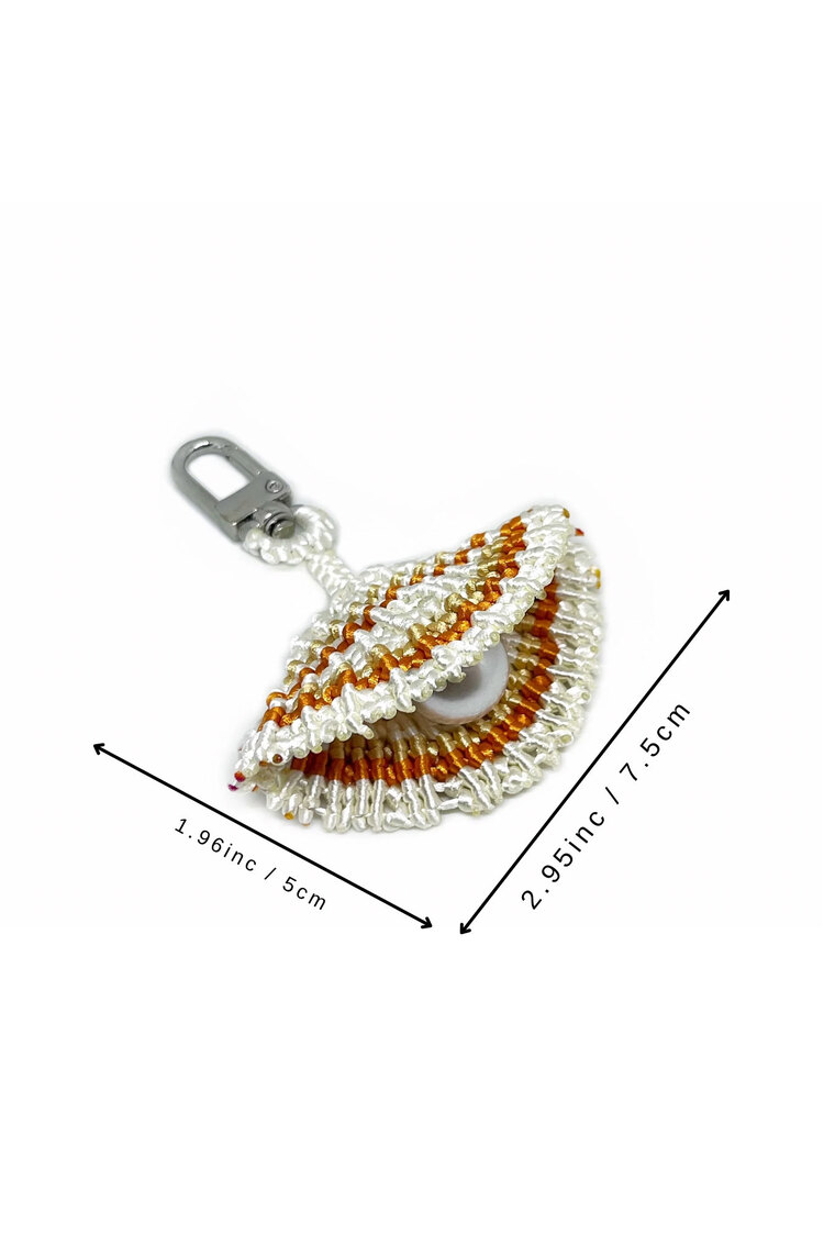 Handmade Macrame Oyster Charm
